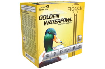 Image of Fiocchi Golden Waterfowl 12 Gauge 1 1/4oz 3in Shotgun Ammo, BB Shot, 25 Rounds, 123SGWBB