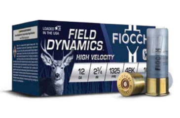 Image of Fiocchi Hi Velocity Field Box 12 Gauge 1BK 9 Pellets 2.75in Shotgun Buckshot Ammo, 10 Rounds, 12FHV9P