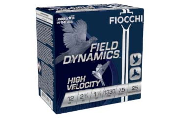 Image of Fiocchi Hi Velocity Lead 12 Gauge 1 1/4oz 2-3/4in Shotgun Ammo, #7.5, 25 Rounds, 12HV75