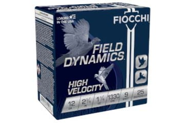 Image of Fiocchi Hi Velocity Lead 12 Gauge 1 1/4oz 2-3/4in Shotgun Ammo, #9, 25 Rounds, 12HV9