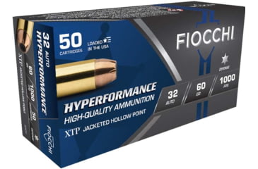 Image of Fiocchi Hyperformance Defense .32 ACP 60 Grain JHP Brass Cased Pistol Ammo, 50 Rounds, 32XTP