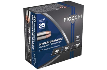 Image of Fiocchi Hyperformance Defense .40 S&amp;W 180 Grain JHP Brass Cased Pistol Ammo, 25 Rounds, 40XTPB25