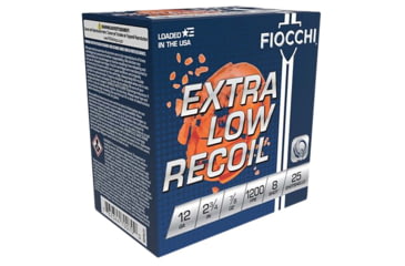 Image of Fiocchi Low Recoil Trainer 12 Gauge 7/8oz 2.75in 8 Shot Shotgun Ammo, 25 Rounds, 1278OZ8