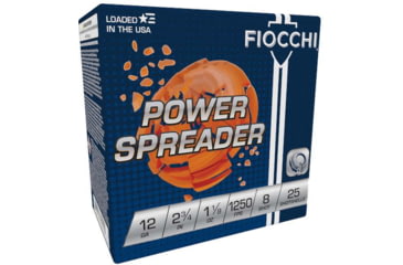 Image of Fiocchi Power Spreader 12 Gauge 1-1/8oz 2-3/4in Shotgun Ammo, 25 Rounds, 12SSCX8