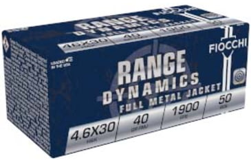 Image of Fiocchi Range Dynamics 4.6x30 H&amp;K 40 Grain FMJ Brass Cased Rifle Ammo, 50 Rounds, 46EXA