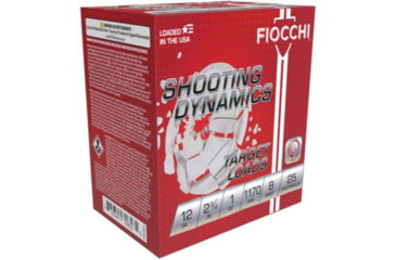 Image of Fiocchi Shooting Dynamics 12 Gauge 1oz 2-3/4in Shotgun Ammo, 8, 1170, 25 Rounds, 12SD1L8