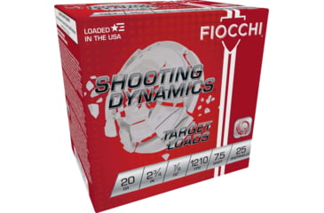 Image of Fiocchi Shooting Dynamics 20 Gauge 7/8oz 2-3/4in Shotgun Ammo, #7.5, 25 Rounds, 20SD75