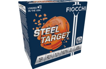 Image of Fiocchi Steel Target 12 Gauge 1 1/8oz 2.75in Shotgun Ammo, 25 Rounds, 12S1187