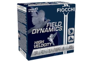 Image of Fiocchi Vi Helocity 12 Gauge 1 1/4oz 2-3/4in Shotgun Ammo, 4 Shot, 25 Rounds, 12HV4