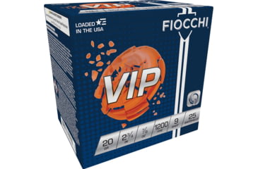 Image of Fiocchi VIP 20 Gauge 7/8oz 2.75in 9 Shot Shotgun Ammo, 25 Rounds, 20VIP9