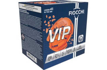 Image of Fiocchi VIP 28 Gauge 3/4oz 2.75in 7 1/2 Shot Shotgun Ammo, 25 Rounds, 28VIP75