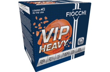 Image of Fiocchi VIP Heavy 28 Gauge 3.4oz 2.75in 7 1/2 Shot Shotgun Ammo, 25 Rounds, 28VIPH75