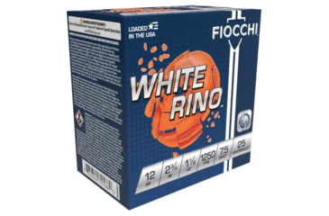 Image of Fiocchi White Rhino 12 Gauge 1 1/8oz 2.75in Shotgun Ammo, #7.5, 25 Rounds, 12WRNO75