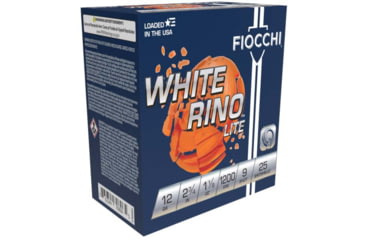Image of Fiocchi White Rino 12 Gauge 1-1/8 oz 2-3/4in Shot 9 Shotgun Ammo, 12WRNL9