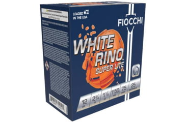 Image of Fiocchi White Rino 12 Gauge 1 1/8 oz 2 3/4in Shotgun Ammo, 12WRSL75