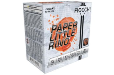Image of Fiocchi White Rino 12 Gauge 1 1/8oz 2.75 in Shotgun Ammo, 25 Rounds, 12FPWR75