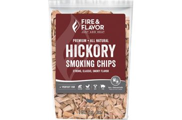 Image of Fire &amp; Flavor Wood Chips, Hickory, 2 lbs, Red 1001633