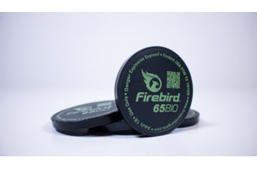 Image of Firebird Targets 65 BIO Biodegradable Instant Hit Recognition Flare Target, Black/Green, 65mm, 65BIO