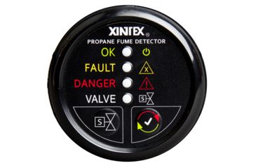 Image of Fireboy-Xintex Propane Fume Detector w/Automatic Shut-Off &amp; Plastic Sensor - No Solenoid Valve - Black Bezel Display 63839