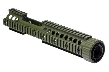Image of Firefield Carbine 12.25 Inch Floating Quad Rail with Cutout Olive Drab FF34006OD