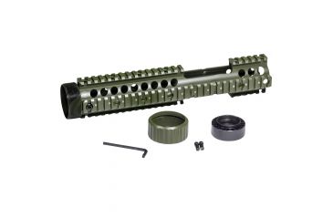 Image of Firefield Carbine 12.25 Inch Floating Quad Rail with Cutout Olive Drab FF34006OD