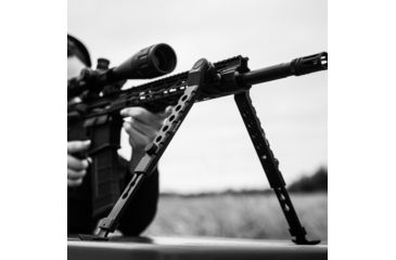 Image of Firefield Scarab Two-Piece Bipod, KeyMod, 9-12in, Two-Piece, Black, FF34025KMD
