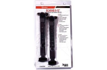 Image of Firefield Scarab Two-Piece Bipod, KeyMod, 9-12in, Two-Piece, Black, FF34025KMD