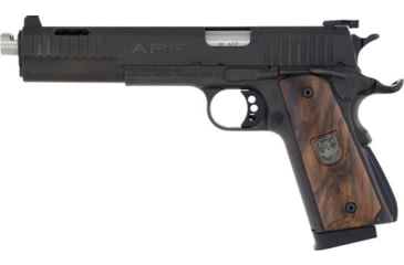 Image of APF Armory Firemark AF Dueller Prismatic Semi Auto Pistol, 45 ACP, 5 in Double Barrel, Adjustable Sight, Steel Walnut/Black Frame, Wood Grip, 2-Mag, 14 Round Capacity, AFDP-45-BK-14-FRRMPG