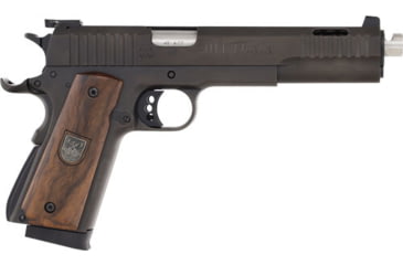 Image of APF Armory Firemark AF Dueller Prismatic Semi Auto Pistol, 45 ACP, 5 in Double Barrel, Adjustable Sight, Steel Walnut/Black Frame, Wood Grip, 2-Mag, 14 Round Capacity, AFDP-45-BK-14-FRRMPG