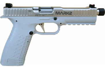 Image of APF Armory Firemark Strike One Mark II Semi Auto Pistol, 9mm Luger, 5.5 in Threaded Barrel, Fixed Sight, Polymer Silver Frame, Polymer Grip, 2-Mag, 17 Round Capacity, ASF1MII-9-SL-17-FRRMPG