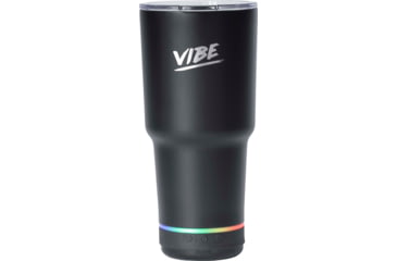 Image of Fireside Outdoor Vibe Tumbler with/ Water-Resistant Bluetooth Speaker, Black, 28oz, VIBE-28-BLK
