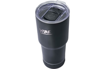 Image of Fireside Outdoor Vibe Tumbler with/ Water-Resistant Bluetooth Speaker, Black, 28oz, VIBE-28-BLK
