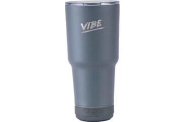 Image of Fireside Outdoor Vibe Tumbler with/ Water-Resistant Bluetooth Speaker, Grey, 28oz, VIBE-28-GRY