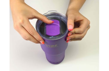 Image of Fireside Outdoor Vibe Tumbler with/ Water-Resistant Bluetooth Speaker, Purple, 28oz, VIBE-28-PUR