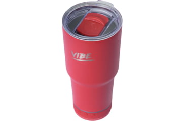 Image of Fireside Outdoor Vibe Tumbler with/ Water-Resistant Bluetooth Speaker, Red, 28oz, VIBE-28-RED