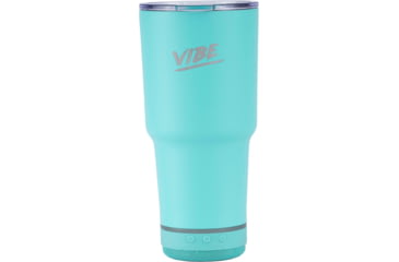 Image of Fireside Outdoor Vibe Tumbler with/ Water-Resistant Bluetooth Speaker, Teal, 28oz, VIBE-28-TEAL
