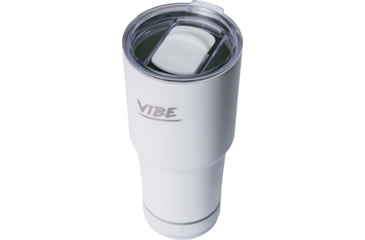 Image of Fireside Outdoor Vibe Tumbler with/ Water-Resistant Bluetooth Speaker, White, 28oz, VIBE-28-WHT