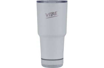 Image of Fireside Outdoor Vibe Tumbler with/ Water-Resistant Bluetooth Speaker, White, 28oz, VIBE-28-WHT
