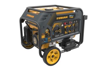 Image of Firman Power and Equipment 4550/3650 Watt Dual Fuel Electric Start Generator, cETL, CARB, Yellow FGH03651