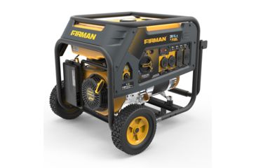 Image of Firman Power and Equipment 7100/5700 Watt Dual Fuel Recoil Start Generator, CARB, Yellow FGH05752