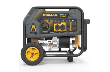 Image of Firman Power and Equipment 7100/5700 Watt Dual Fuel Recoil Start Generator, CARB, Yellow FGH05752
