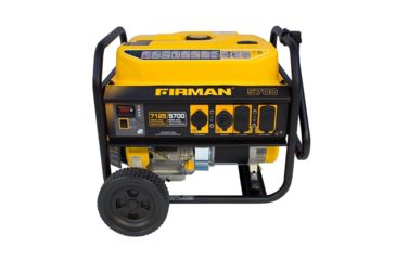 Image of Firman Power and Equipment 7100/5700 Watt, Gas Powered Performance Portable Generator w/Extended Run Time, Black P05701
