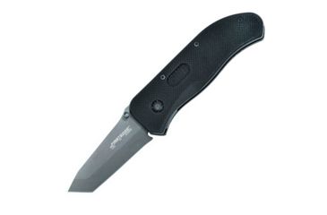 Image of First Edge Hrk Tanto Fixed Blade Knife Fine Edge, Elmax Bead Blast Blade, Coarse Black, 11050-BBB