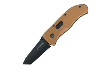 Image of First Edge Hrk Tanto Fixed Blade Knife Fine Edge, Elmax Black Oxide Blade, Coarse Tan, 11050-BLT