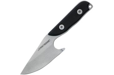 Image of First Edge Stingray Fixed Blade Knife Fine Edge, Elmax Bead Blast Blade, Coarse Black, 11140-BBB