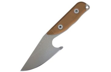 Image of First Edge Stingray Fixed Blade Knife Fine Edge, Elmax Bead Blast Blade, Coarse Tan, 11140-BBT