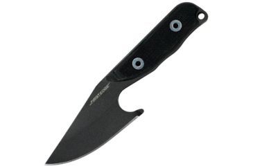 Image of First Edge Stingray Fixed Blade Knife Fine Edge, Elmax Black Oxide Blade, Coarse Black, 11140-BLB
