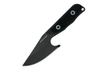 Image of First Edge Stingray Fixed Blade Knife Fine Edge, Elmax Black Oxide Blade, Coarse Black, 11140-BLB