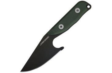 Image of First Edge Stingray Fixed Blade Knife Fine Edge, Elmax Black Oxide Blade, Coarse Green, 11140-BLG