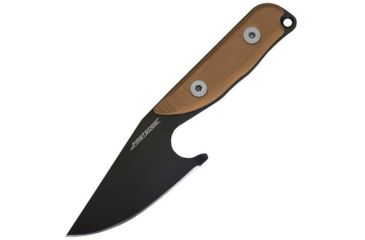 Image of First Edge Stingray Fixed Blade Knife Fine Edge, Elmax Black Oxide Blade, Coarse Tan, 11140-BLT